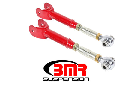 BMR 16-17 6th Gen Camaro Lower Trailing Arms w/ On-Car Adj. Rod Ends - Red BMR Suspension Suspension Arms & Components  AXOPROS