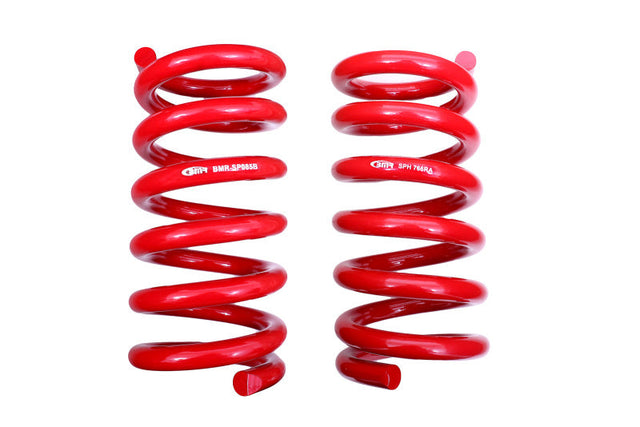 BMR 18-20 S550 Mustang GT MagneRide/15-20 GT350 Lowering Spring Set of Rear only - Red BMR Suspension Lowering Springs  AXOPROS