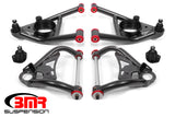 BMR 64-72 A-Body Upper And Lower A-Arm Kit - Black Hammertone BMR Suspension Control Arms  AXOPROS