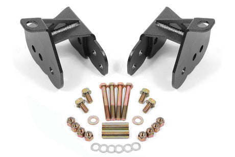 BMR 64-72 Chevy Chevelle Rear Control Arm Relocation Brackets - Black Hammertone BMR Suspension Suspension Arms & Components  AXOPROS