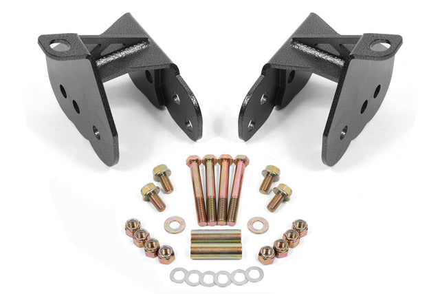 BMR 64-72 Chevy Chevelle Rear Control Arm Relocation Brackets - Black Hammertone BMR Suspension Suspension Arms & Components  AXOPROS