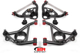 BMR 78-87 G-Body Upper And Lower A-Arm Kit - Black Hammertone BMR Suspension Control Arms  AXOPROS
