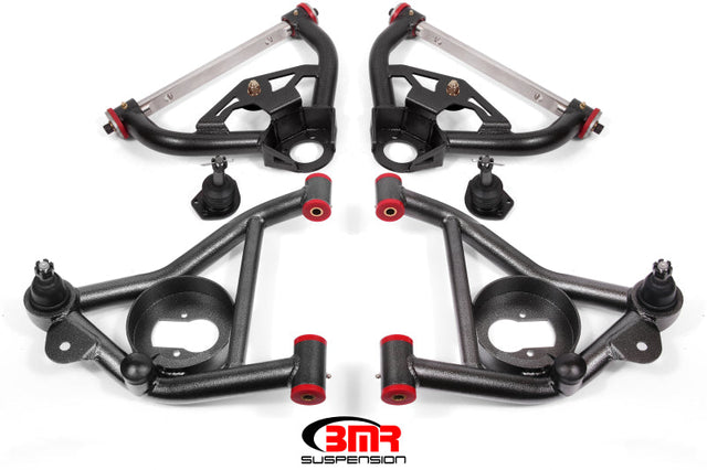 BMR 78-87 G-Body Upper And Lower A-Arm Kit - Black Hammertone BMR Suspension Control Arms  AXOPROS