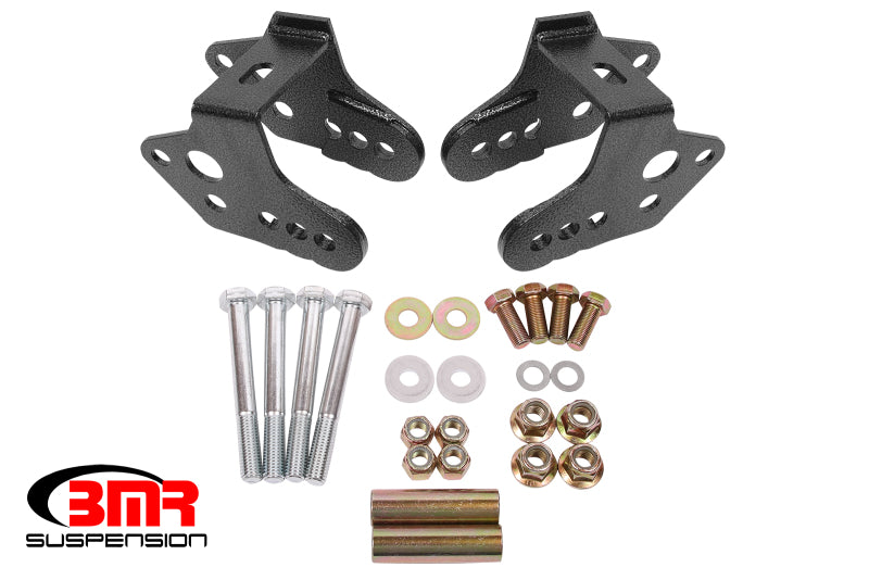 BMR 79-04 Ford Mustang Control Arm Relocation Bracket - Black Hammertone BMR Suspension Control Arms  AXOPROS