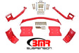 BMR 79-04 Fox Mustang Torque Box Reinforcement Plate Kit(TBR005R And TBR003R) - Red BMR Suspension Diff Braces  AXOPROS