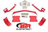BMR 79-04 Fox Mustang Torque Box Reinforcement Plate Kit(TBR005R And TBR003R) - Red BMR Suspension Diff Braces  AXOPROS