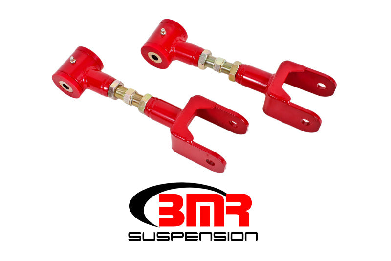 BMR 79-04 Fox Mustang Upper Control Arms On-Car Adj. (Polyurethane) - Red BMR Suspension Control Arms  AXOPROS