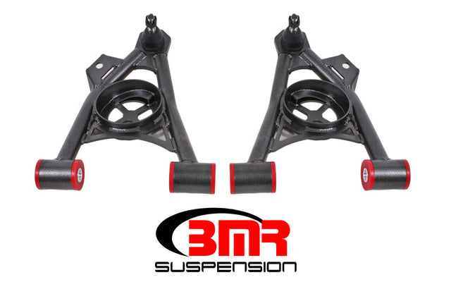 BMR 94-04 Ford Mustang Non-Adj. A-Arms Lower (Poly) w/ Spring Pocket - Black Hammertone BMR Suspension Control Arms  AXOPROS