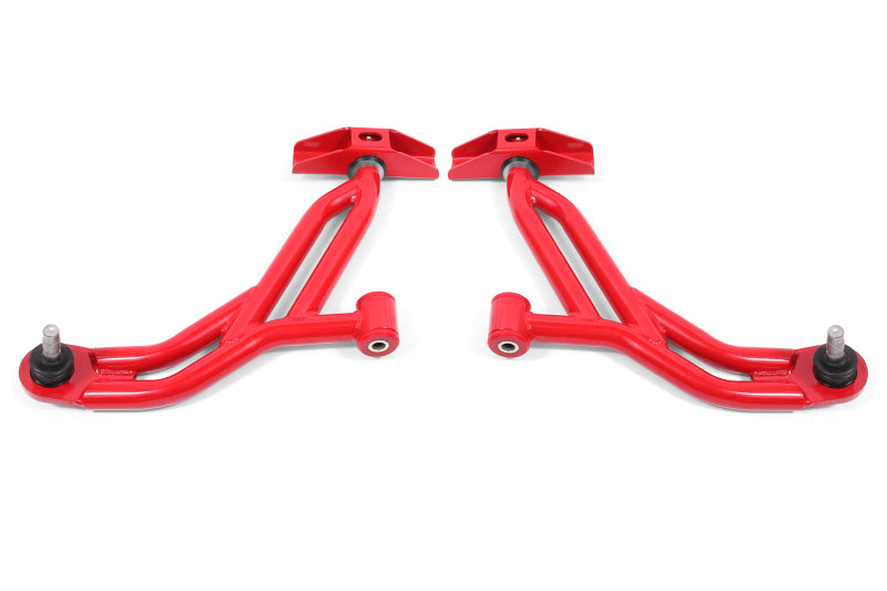BMR Suspension 05-14 Ford Mustang Lower A-Arms - Red - Non-Adjustable BMR Suspension Control Arms  AXOPROS