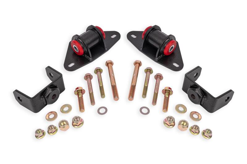 BMR Suspension 14-19 Chevrolet Corvette Motor Mount Kit - Black Hammertone BMR Suspension Engine Mounts  AXOPROS