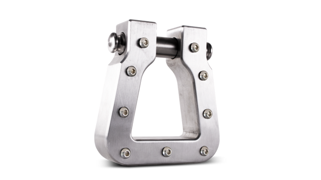 Body Armor 4x4 Mega D-Ring Machined Silver Single Body Armor 4x4 Tow Hooks  AXOPROS