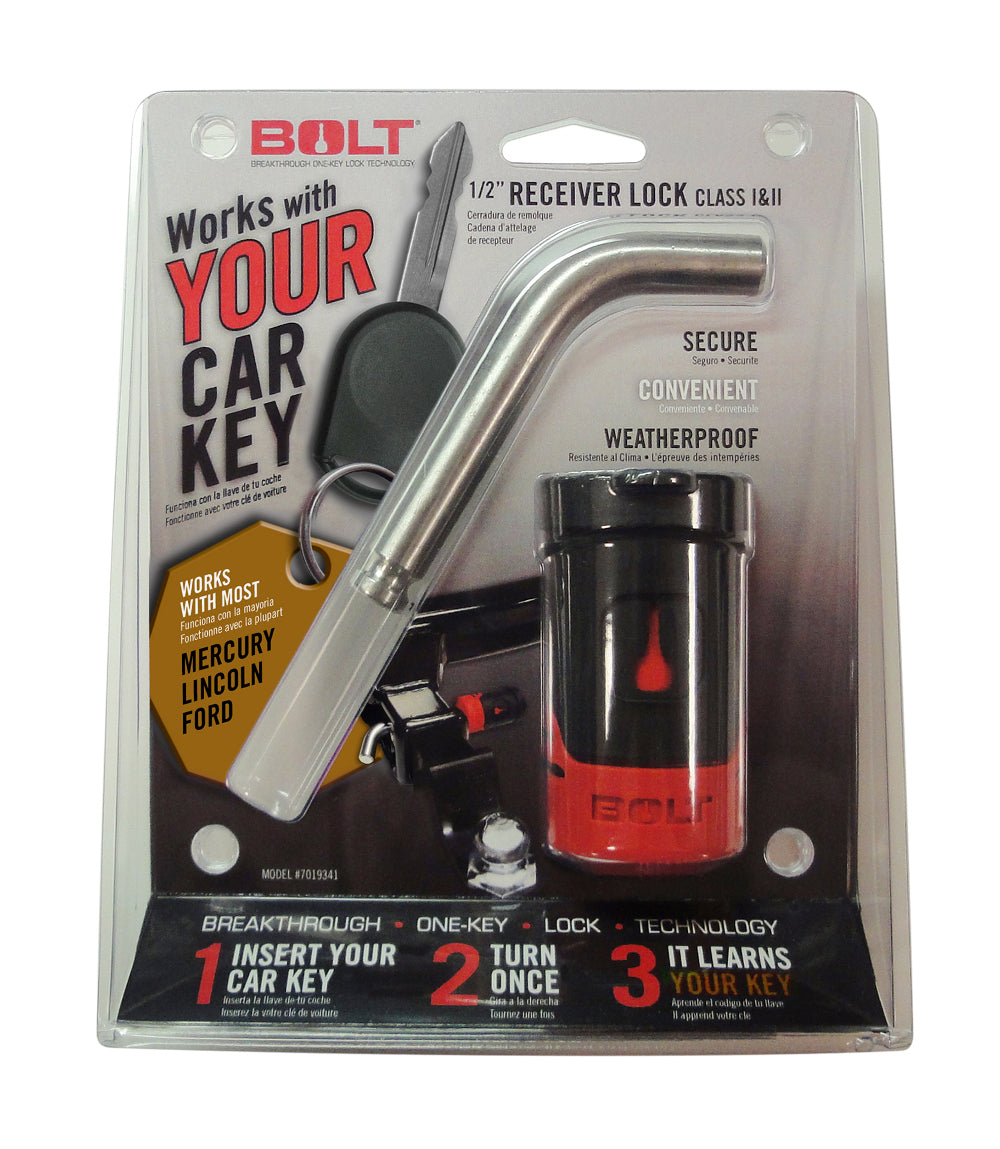 BOLT 1/2In. Receiver Lock Ford BOLT Trailer Hitch Lock  AXOPROS