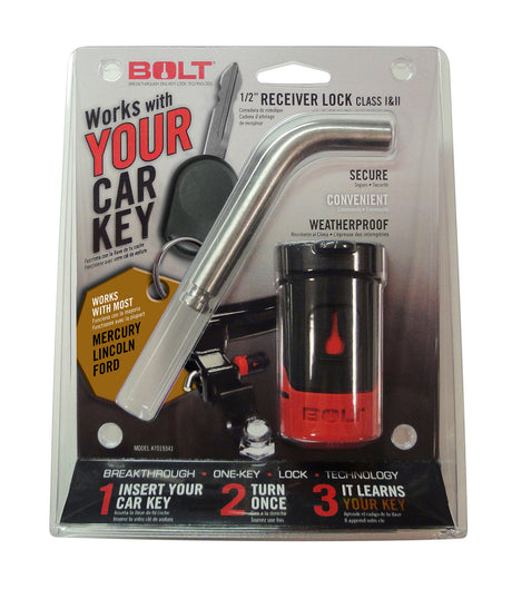 BOLT 1/2In. Receiver Lock Ford BOLT Trailer Hitch Lock  AXOPROS