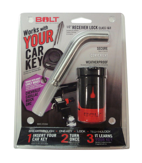 BOLT 1/2In. Receiver Lock GM Early Model (GM-A) BOLT Trailer Hitch Lock  AXOPROS