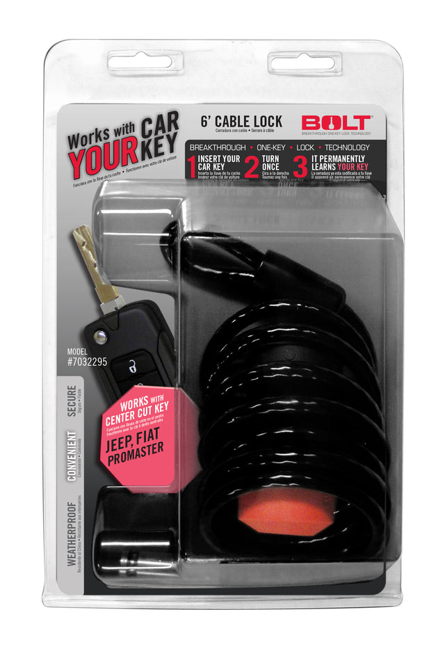 BOLT 6' Cable Lock Jeep Center Cut BOLT Cable Lock  AXOPROS