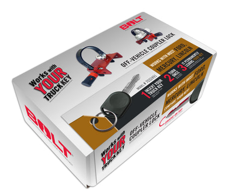 BOLT Off-Vehicle Coupler Lock Ford BOLT Trailer Hitch Coupler Lock  AXOPROS