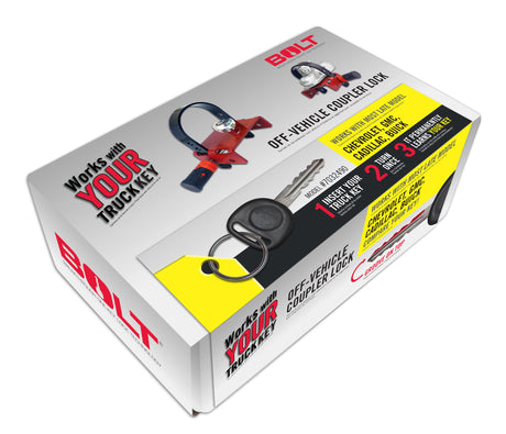 BOLT Off-Vehicle Coupler Lock GM Late Model (GM B) BOLT Trailer Hitch Coupler Lock  AXOPROS