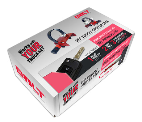 BOLT Off-Vehicle Coupler Lock Jeep Center Cut BOLT Trailer Hitch Coupler Lock  AXOPROS