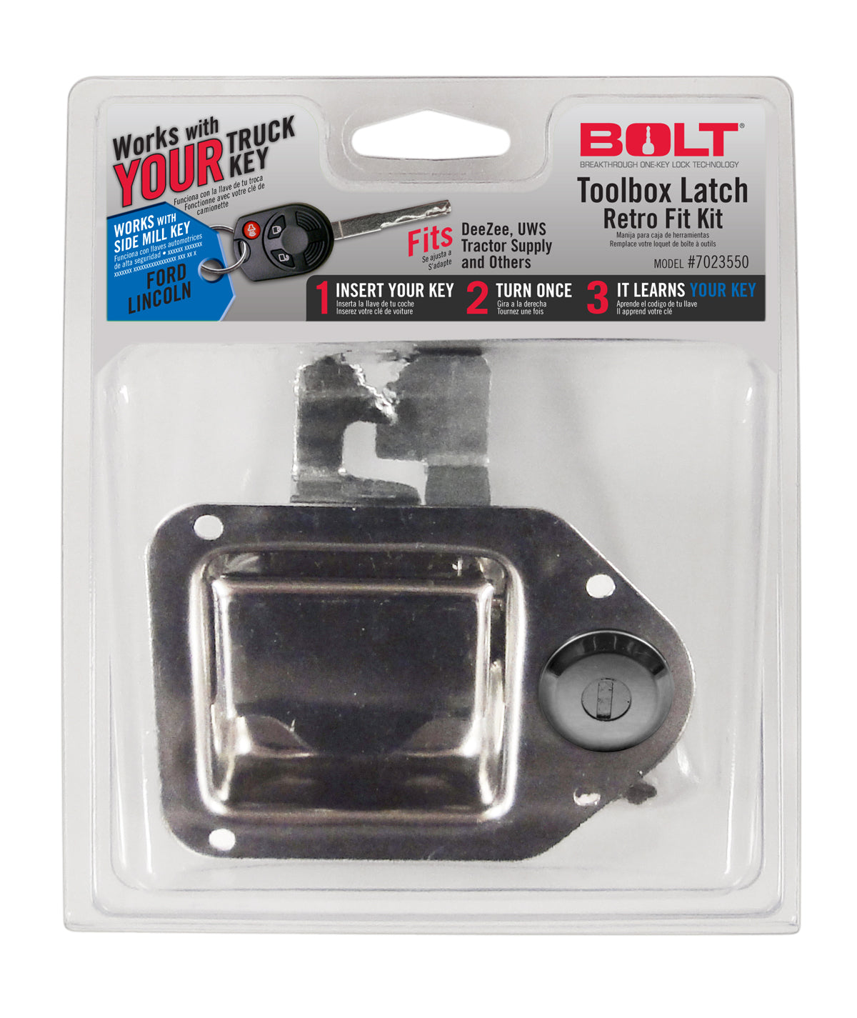 BOLT Toolbox Latch Ford Side Cut BOLT Truck Tool Box Lock and Key  AXOPROS