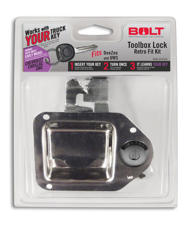 BOLT Toolbox Latch GM Early Model (GM-A) BOLT Truck Tool Box Lock and Key  AXOPROS