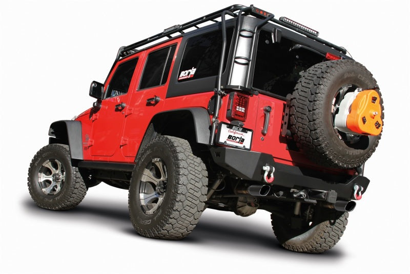 Borla 12-16 Jeep Wrangler 3.6AT/MT 4WD 2+4DR S/ SQ /RL/AC SR 2.5in, 2in Tip 3.5 sqx8 Black Chrome Borla Axle Back  AXOPROS