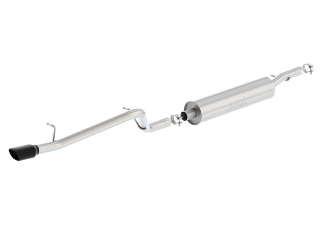 Borla 12-16 Jeep Wrangler V6 4WD Dirt Sport Cat-Back 2.5in Single Square Rolled Angle Cut Rear Borla Catback  AXOPROS