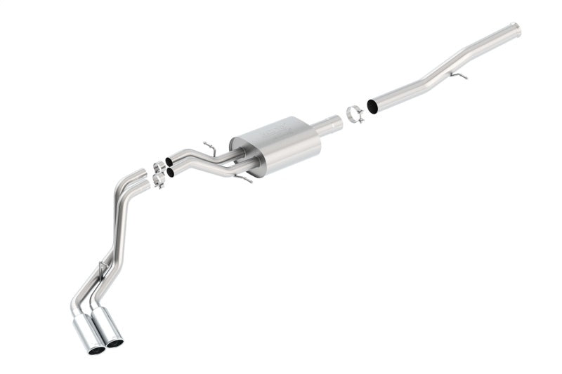 Borla 14 Silv/Sierra 1500 EC Std/CC Short 143.5in WB ATAK Dual Rolled Side Exit Cat-Back Exhaust Borla Catback  AXOPROS