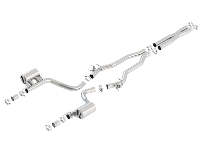 Borla 15-16 Dodge Charger Hellcat 6.2L V8 ATAK Catback Exhaust w/ Valves No Tips Factory Valance Borla Catback  AXOPROS