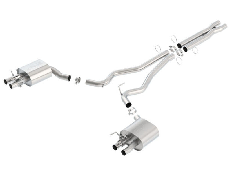 Borla 15-16 Ford Mustang Shelby GT350 5.2L ATAK Cat Back Exhaust (Uses Factory Valence) Borla Catback  AXOPROS