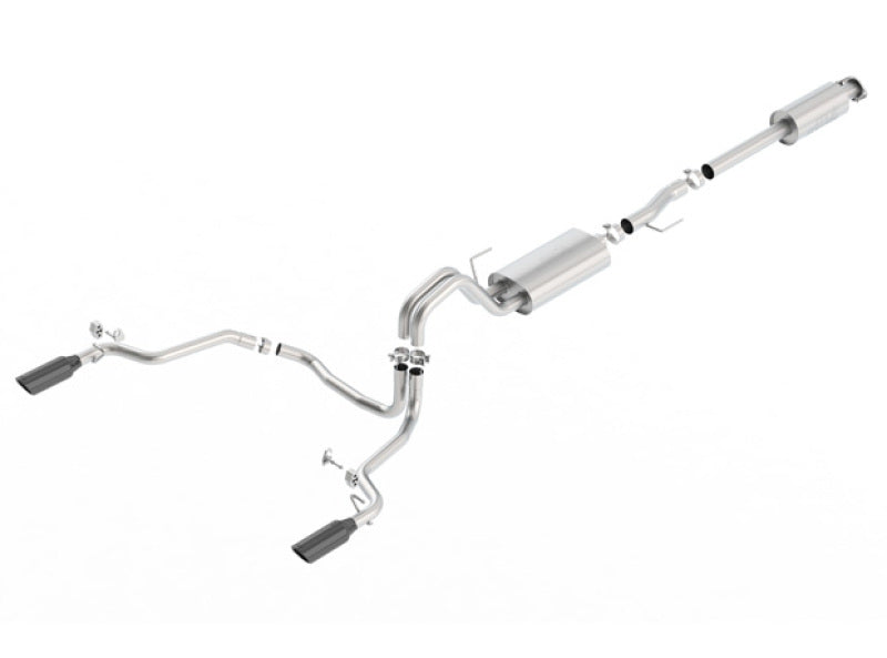 Borla 15-17 Ford F-150 2.7L/ 3.5L EcoBoost/ 5.0L V8 Rear Exit S-Type Catback Exhaust Black Chrome Borla Catback  AXOPROS