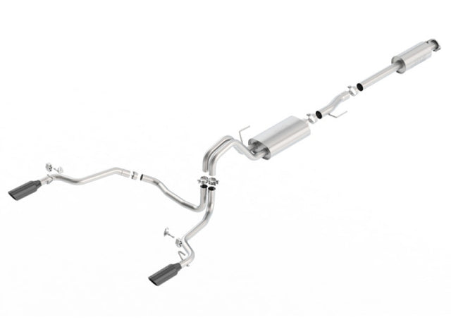 Borla 15-17 Ford F-150 2.7L/ 3.5L EcoBoost/ 5.0L V8 Rear Exit S-Type Catback Exhaust Black Chrome Borla Catback  AXOPROS