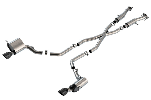 Borla 15-21 Jeep Grand Cherokee SRT 6.4L V8 AWD ATAK Cat-Back Exhaust System - Black Tips T-304SS Borla Catback  AXOPROS