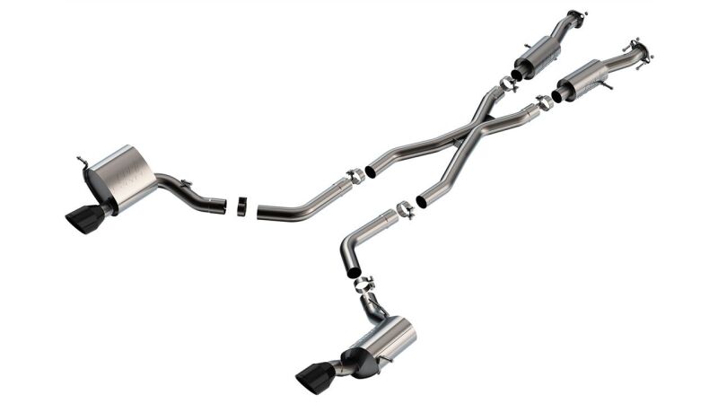 Borla 15-21 Jeep Grand Cherokee SRT 6.4L V8 AWD S-Type Cat-Back Exhaust System - Black Tips T-304SS Borla Catback  AXOPROS
