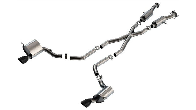 Borla 15-21 Jeep Grand Cherokee SRT 6.4L V8 AWD S-Type Cat-Back Exhaust System - Black Tips T-304SS Borla Catback  AXOPROS