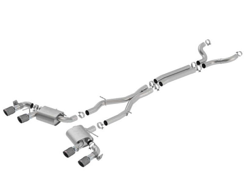 Borla 17-18 Chevrolet Camaro ZL1 6.2L V8 Atak Catback Exhaust w/ Dual Mode Valves CF Black Anod Borla Catback  AXOPROS