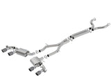 Borla 17-18 Chevrolet Camaro ZL1 6.2L V8 Atak Catback Exhaust w/ Dual Mode Valves CF Black Anod Borla Catback  AXOPROS