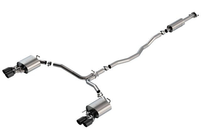 Borla 18-20 Toyota Camry XSE 3.5in Tip Dual Split Rear Exit Cat Back S-Type Exhaust Black Chrome Borla Catback  AXOPROS
