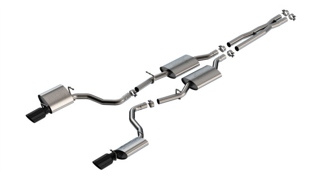 Borla 19-23 Dodge Charger GT 3.6L V6 RWD ATAK Catback Exhaust - Black Chrome Tips Borla Catback  AXOPROS
