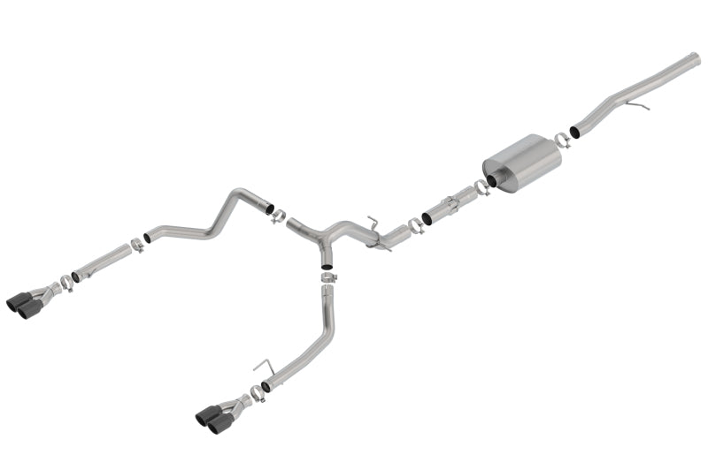 Borla 19 Chevrolet Silverado/GMC Sierra 1500 6.2L SS ATAK Catback Exhaust - Black Chrome Tips Borla Catback  AXOPROS