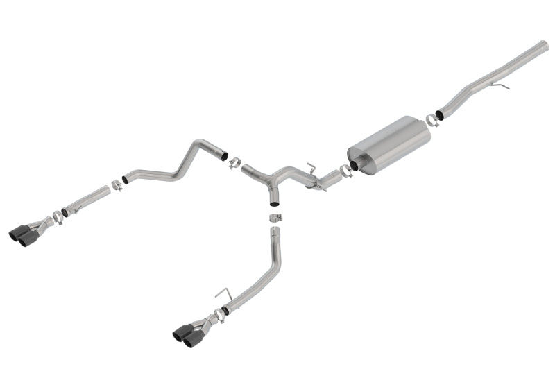 Borla 19 Chevrolet Silverado/GMC Sierra 1500 6.2L SS Touring Catback Exhaust - Black Chrome Tips Borla Catback  AXOPROS