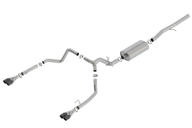 Borla 19 Chevrolet Silverado/GMC Sierra 1500 6.2L SS Touring Catback Exhaust - Black Chrome Tips Borla Catback  AXOPROS