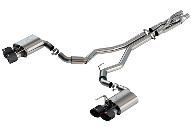 Borla 2020 Ford GT500 5.2L AT 3in ATAK CatBack Exhaust w/ Carbon Fiber Tips Borla Catback  AXOPROS