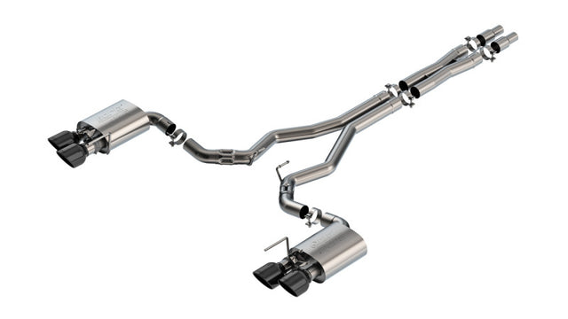 Borla 2024 Ford Mustang Dark Horse 5.0L V8 w/Active Exhaust ATAK Cat-Back Exhaust System - BC Tips Borla Catback  AXOPROS