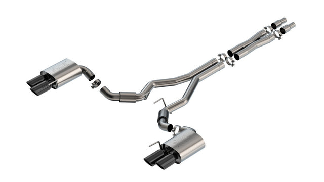 Borla 2024 Ford Mustang GT 5.0L V8 3 in ATAK Catback Non-Active Exhaust- Black Chrome Quad Tip Borla Catback  AXOPROS