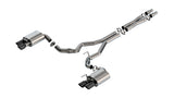 Borla 2024 Ford Mustang GT 5.0L V8 w/ Active Exhaust ATAK Cat-Back Exhaust System - Black Chrome Borla Catback  AXOPROS