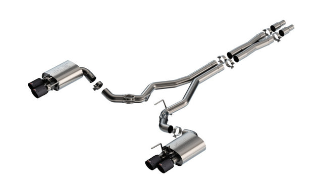 Borla 2024 Ford Mustang GT 5.0L V8 w/ Active Exhaust ATAK Cat-Back Exhaust System - Carbon Fiber Borla Catback  AXOPROS