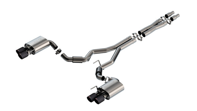 Borla 2024 Ford Mustang GT 5.0L V8 w/ Active Exhaust S-Type Cat-Back Exhaust System - Carbon Fiber Borla Catback  AXOPROS