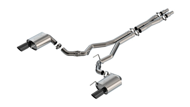 Borla 2024 Ford Mustang GT 5.0L V8 w/o Active Exhaust ATAK Cat-Back Exhaust System - Black Chrome Borla Catback  AXOPROS