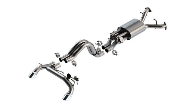 Borla 22-24 Ford Bronco Raptor V6 Turbo AT 2WD / 4WD ATAK Catback Exhaust w/ 4in Chrome Tips Borla Catback  AXOPROS