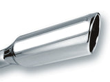 Borla 2.25in Inlet 4in Round Rolled Angle Cut x 12in Long Embossed Exhaust Tip Borla Tips  AXOPROS